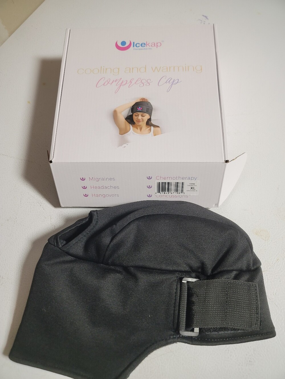 Icekap Cooling and Warming Compress Cap - Black